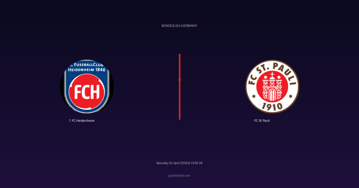Match Preview: 1. FC Heidenheim vs FC St. Pauli - prediction, team news, live stream
