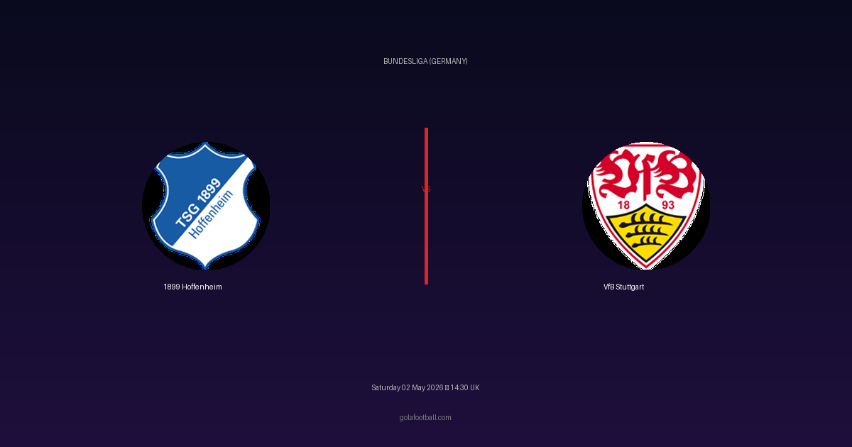 Match Preview: 1899 Hoffenheim vs VfB Stuttgart - prediction, team news, live stream