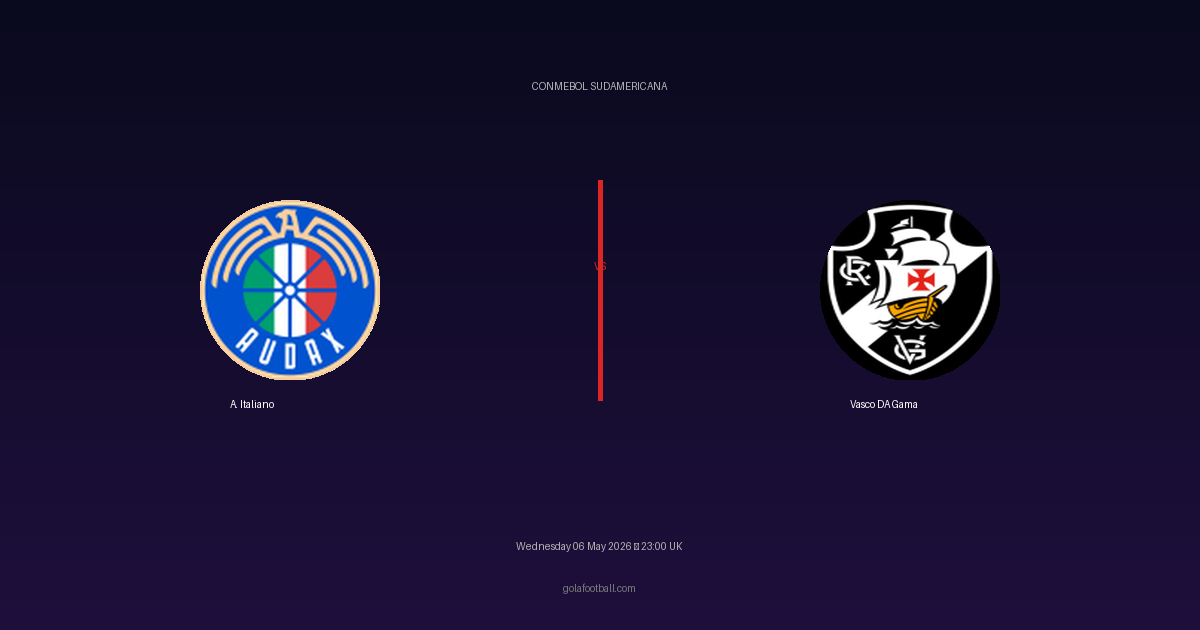 Match Preview: A. Italiano vs Vasco DA Gama - prediction, team news, live stream