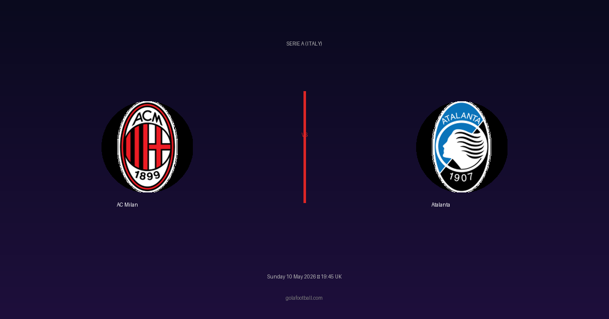 Match Preview: AC Milan vs Atalanta - prediction, team news, live stream