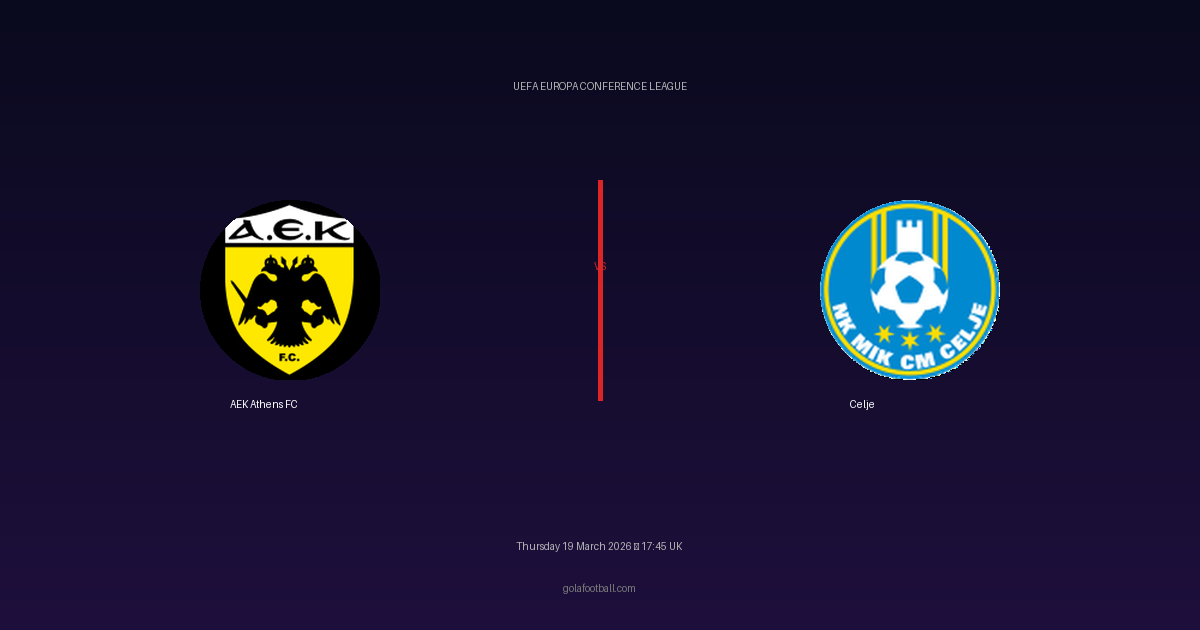 Match Preview: AEK Athens FC vs Celje - prediction, team news, live stream