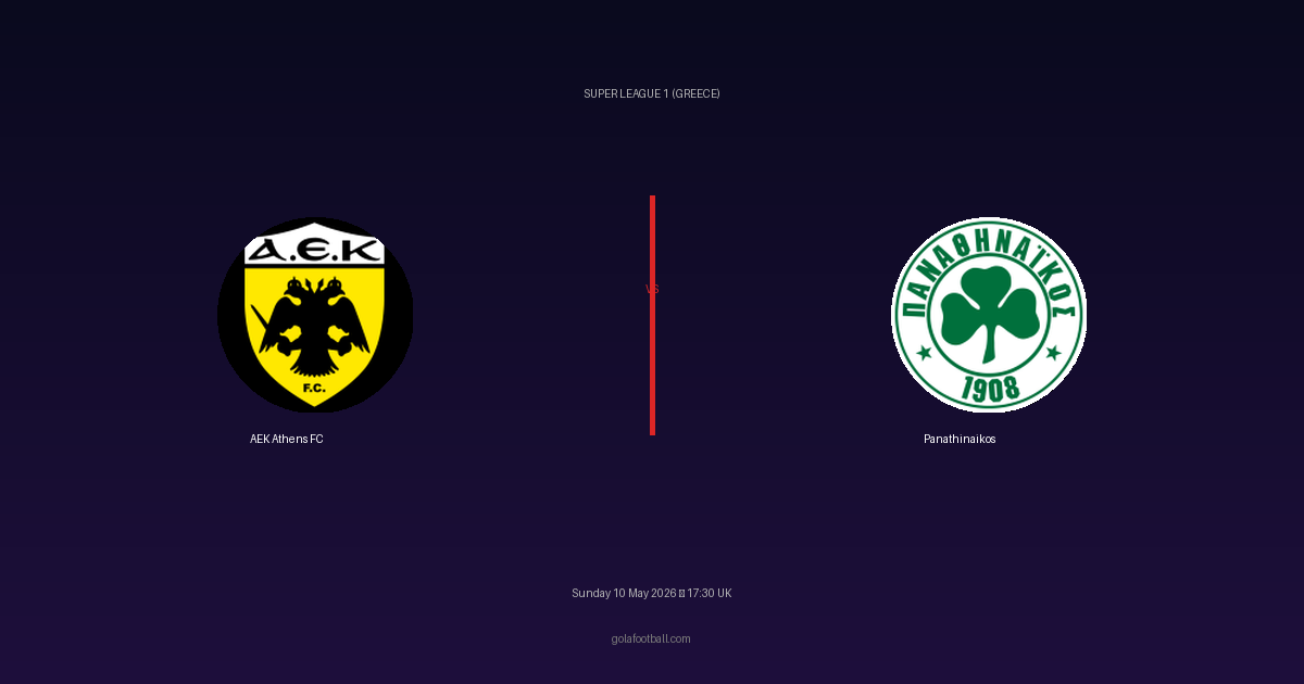 Match Preview: AEK Athens FC vs Panathinaikos - prediction, team news, live stream