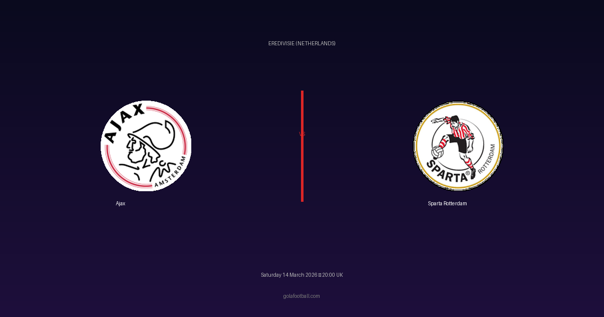 Match Preview: Ajax vs Sparta Rotterdam - prediction, team news, live stream
