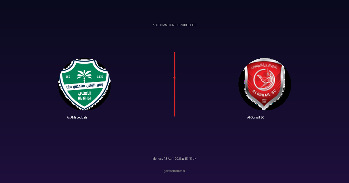 Match Preview: Al-Ahli Jeddah vs Al-Duhail SC - prediction, team news, live stream