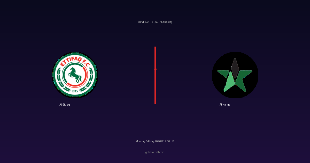 Match Preview: Al-Ettifaq vs Al Najma - prediction, team news, live stream