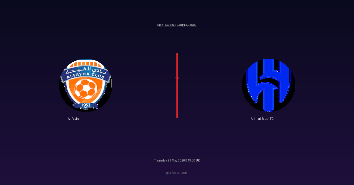 Match Preview: Al-Fayha vs Al-Hilal Saudi FC - prediction, team news, live stream