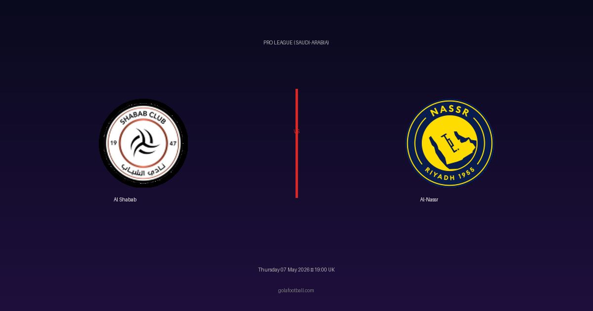 Match Preview: Al Shabab vs Al-Nassr - prediction, team news, live stream