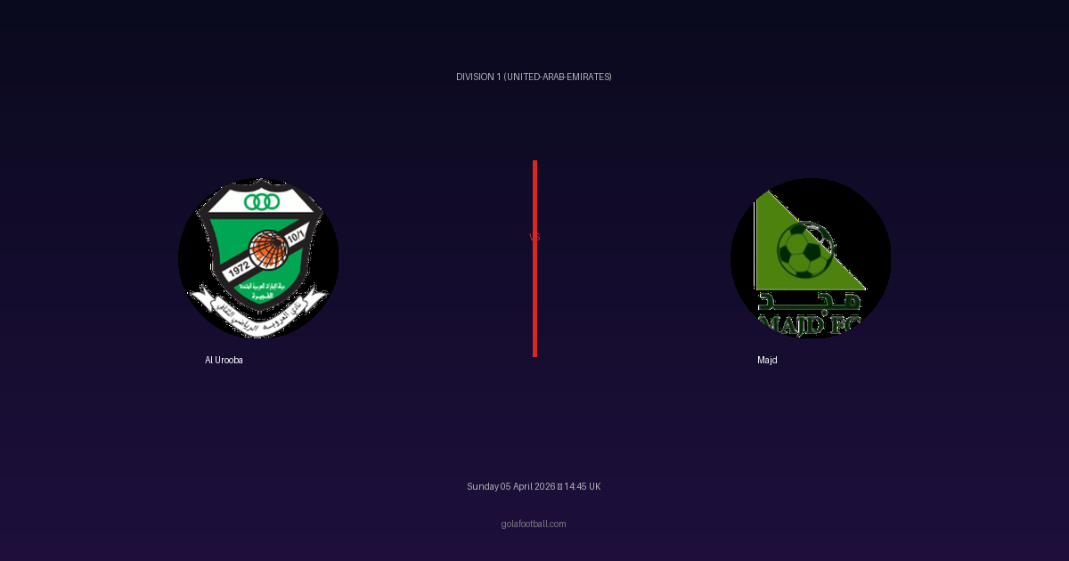 Match Preview: Al Urooba vs Majd — prediction, team news & live stream