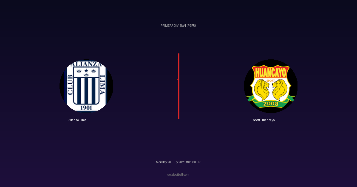 Match Preview: Alianza Lima vs Sport Huancayo – Primera División (Peru)