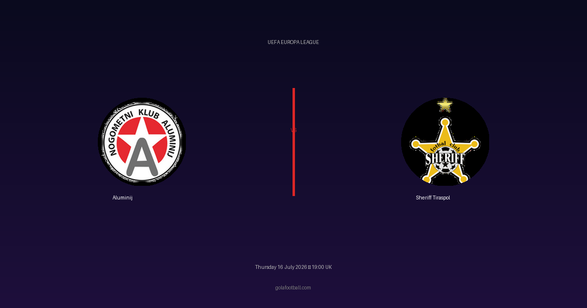 Match Preview: Aluminij vs Sheriff Tiraspol – UEFA Europa League