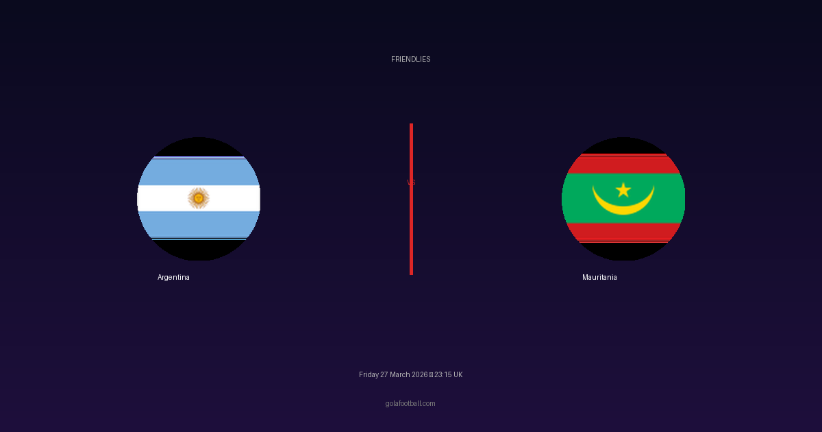 Match Preview: Argentina vs Mauritania - prediction, team news, live stream