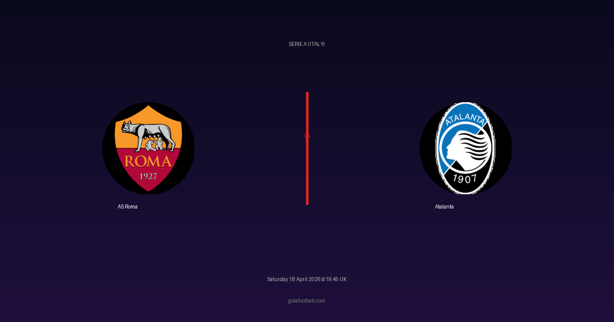 Match Preview: AS Roma vs Atalanta - prediction, team news, live stream