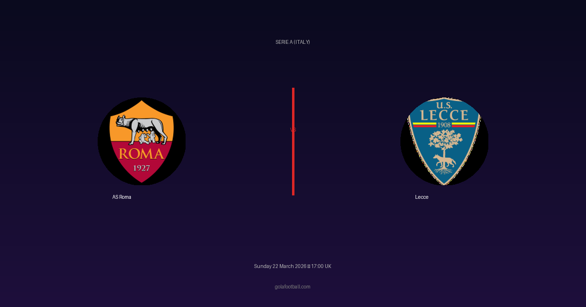 Match Preview: AS Roma vs Lecce - prediction, team news, live stream