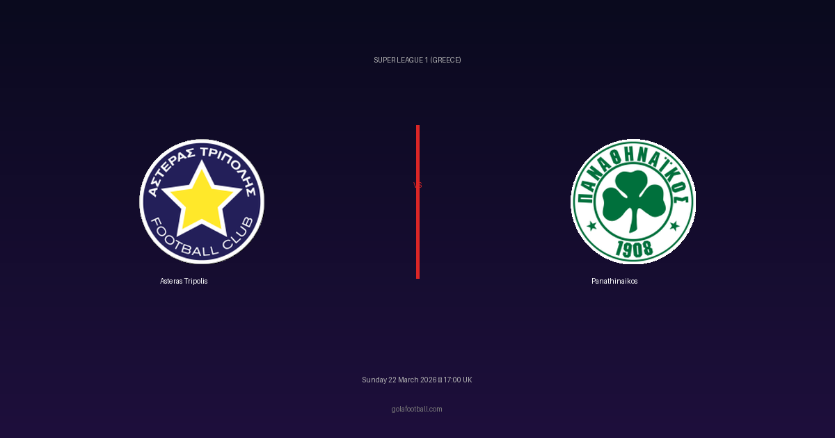 Match Preview: Asteras Tripolis vs Panathinaikos - prediction, team news, live stream