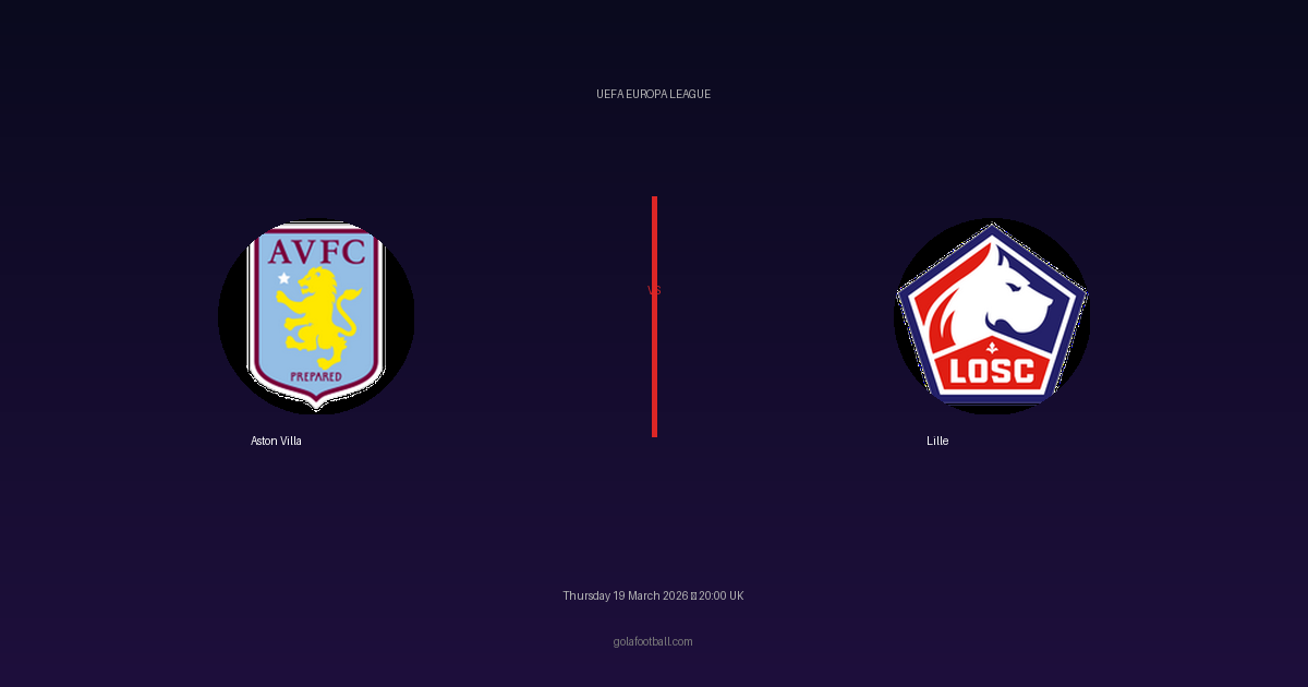 Match Preview: Aston Villa vs Lille - prediction, team news, live stream