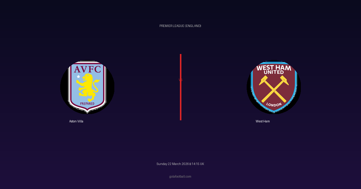 Match Preview: Aston Villa vs West Ham - prediction, team news, live stream
