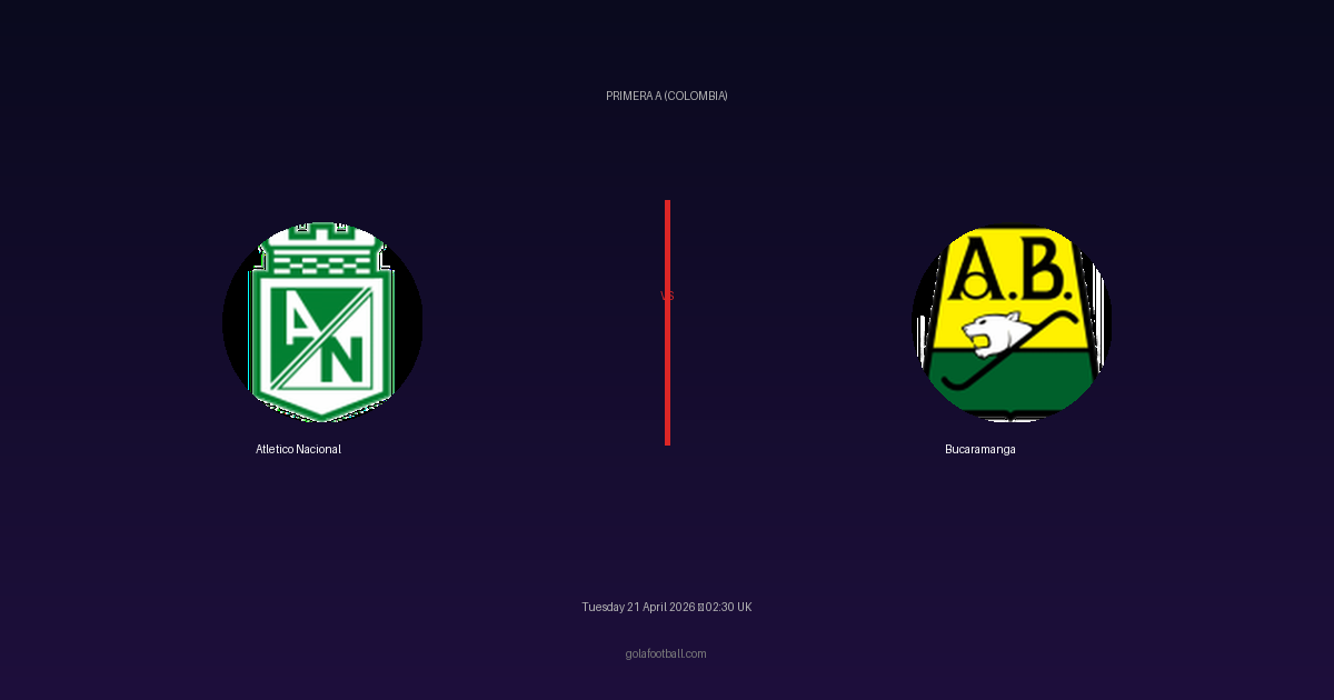 Match Preview: Atletico Nacional vs Bucaramanga - prediction, team news, live stream