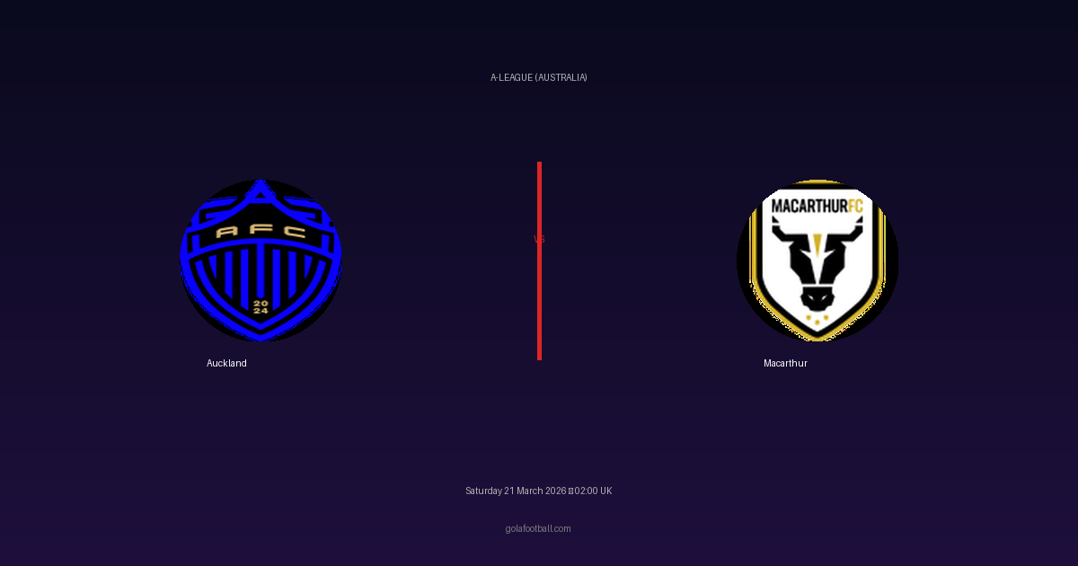 Match Preview: Auckland vs Macarthur - prediction, team news, live stream