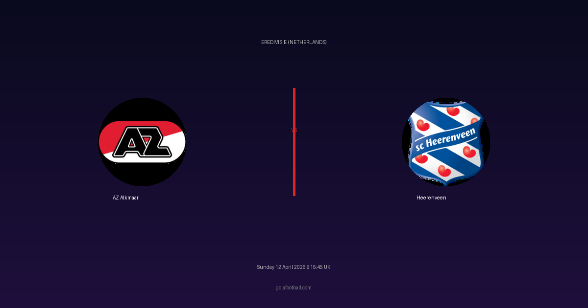 Match Preview: AZ Alkmaar vs Heerenveen - prediction, team news, live stream