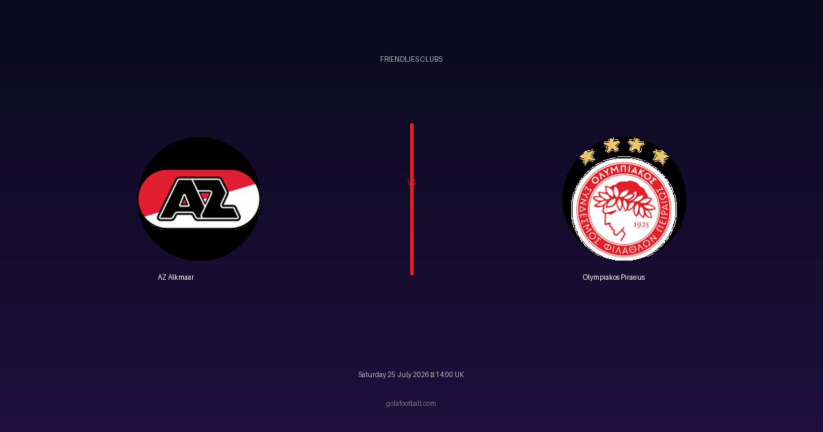 Match Preview: AZ Alkmaar vs Olympiakos Piraeus – Friendlies Clubs