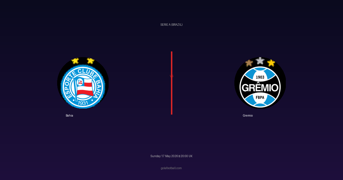 Match Preview: Bahia vs Gremio - prediction, team news, live stream