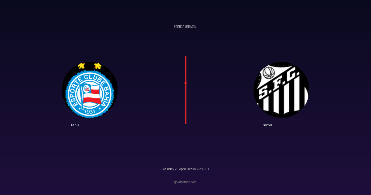 Match Preview: Bahia vs Santos - prediction, team news, live stream
