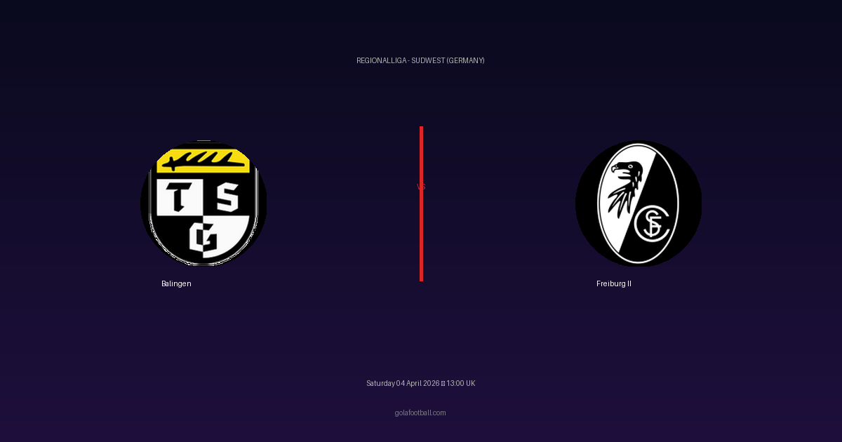 Match Preview: Balingen vs Freiburg II — prediction, team news & live stream
