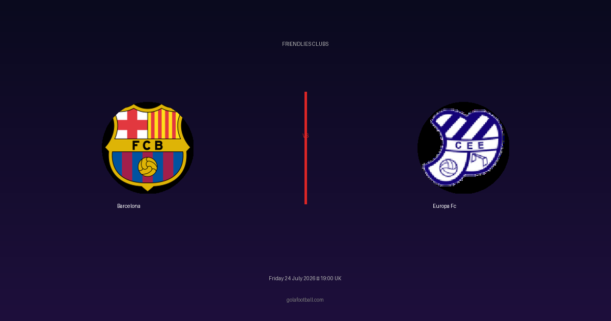 Match Preview: Barcelona vs Europa Fc – Friendlies Clubs