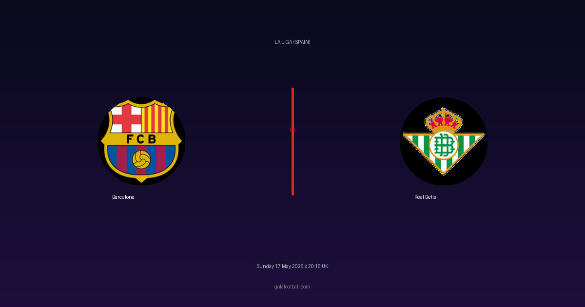 Match Preview: Barcelona vs Real Betis - prediction, team news, live stream