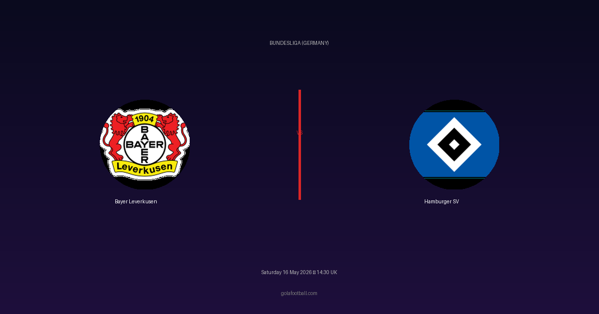 Match Preview: Bayer Leverkusen vs Hamburger SV - prediction, team news, live stream