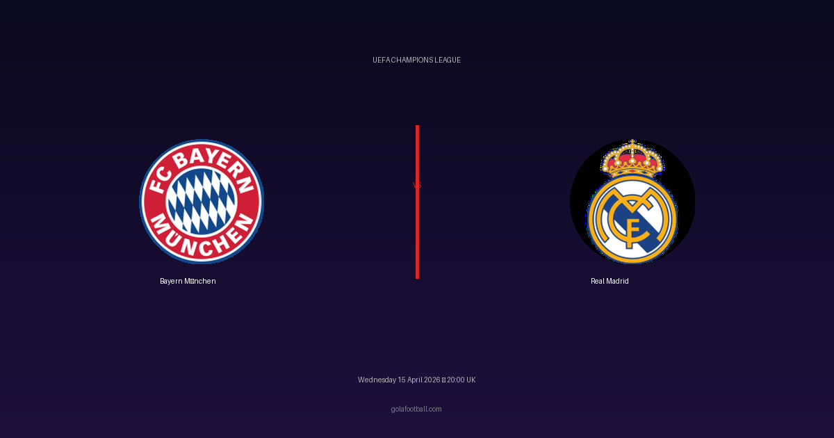 Match Preview: Bayern München vs Real Madrid - prediction, team news, live stream