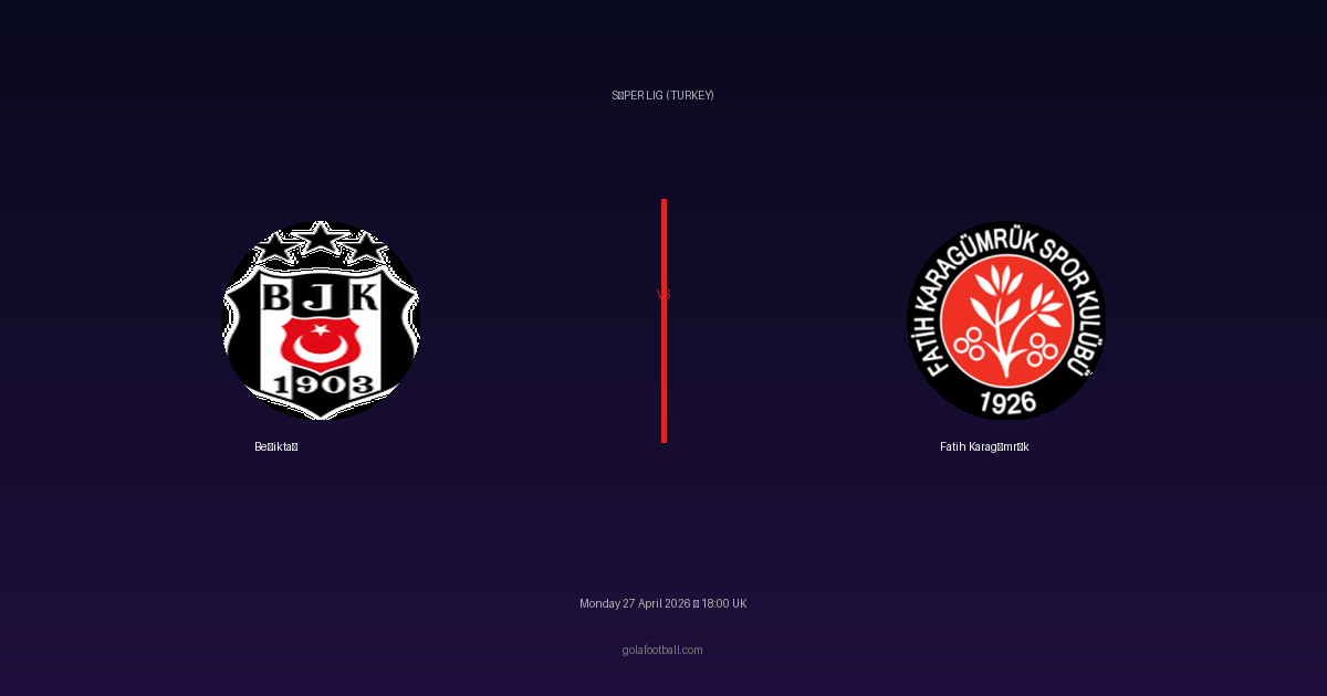 Match Preview: Beşiktaş vs Fatih Karagümrük - prediction, team news, live stream
