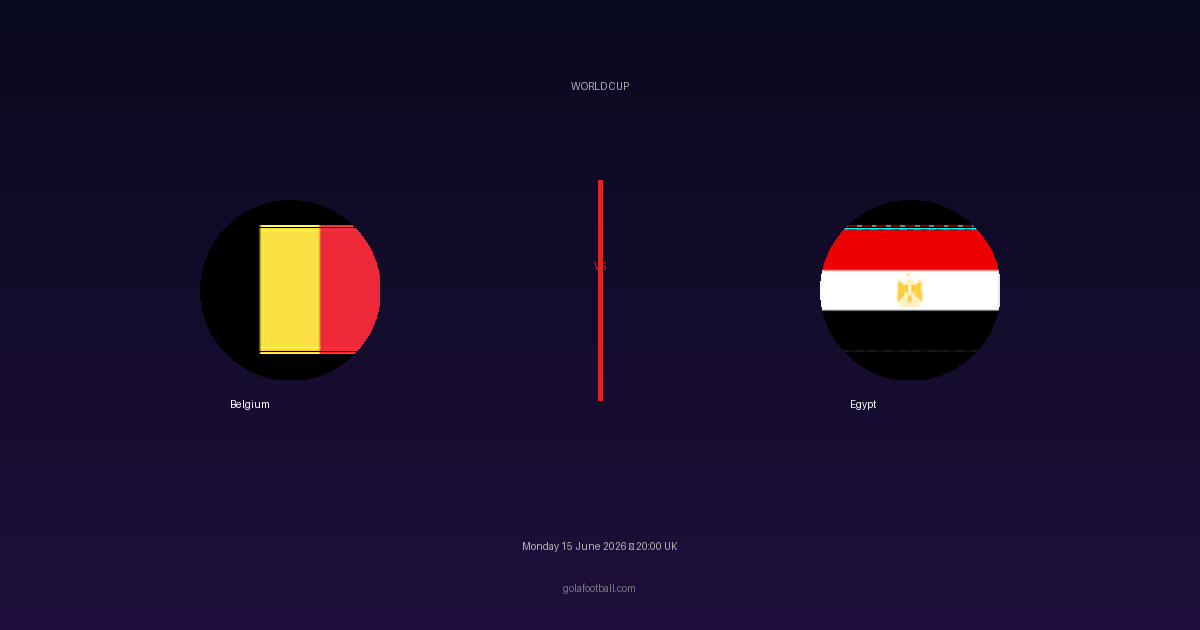 Match Preview: Belgium vs Egypt - prediction, team news, live stream