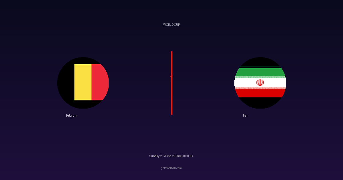 Match Preview: Belgium vs Iran – World Cup