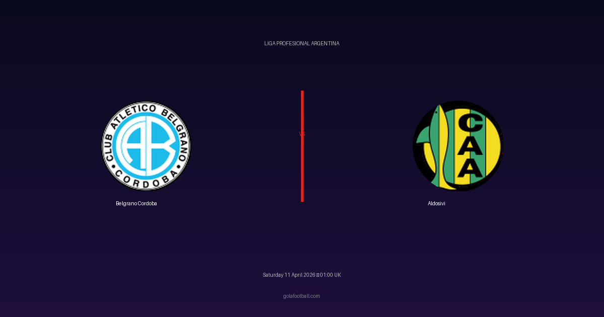Match Preview: Belgrano Cordoba vs Aldosivi - prediction, team news, live stream
