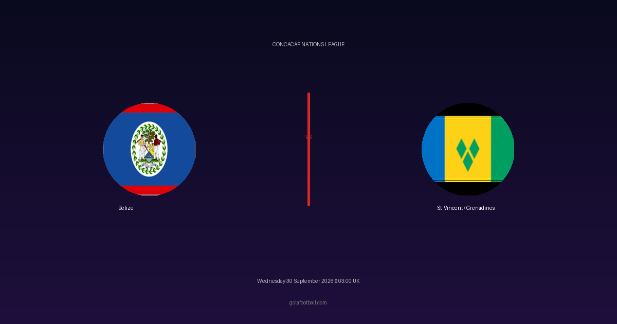 Match Preview: Belize vs St. Vincent / Grenadines – CONCACAF Nations League