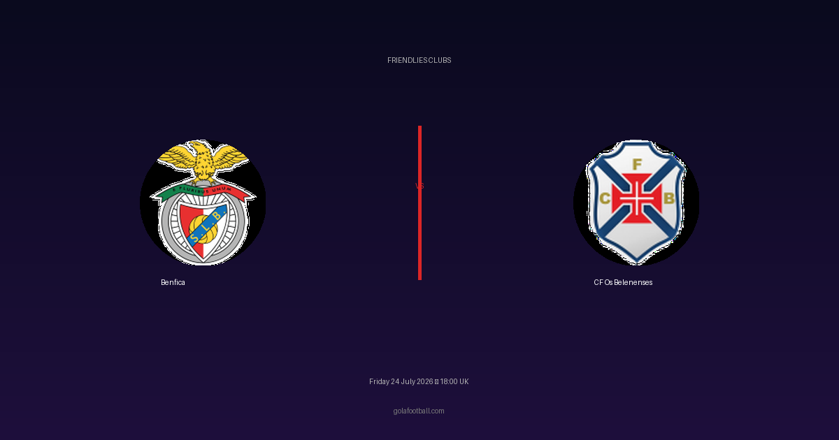 Match Preview: Benfica vs CF Os Belenenses – Friendlies Clubs