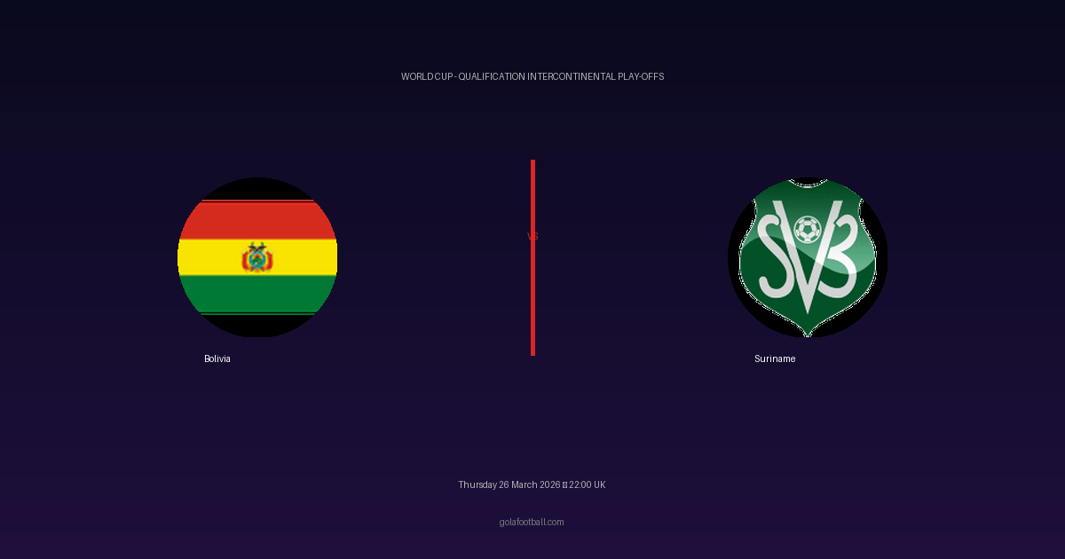 Match Preview: Bolivia vs Suriname - prediction, team news, live stream