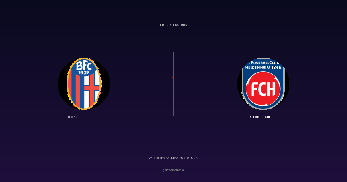 Match Preview: Bologna vs 1. FC Heidenheim – Friendlies Clubs