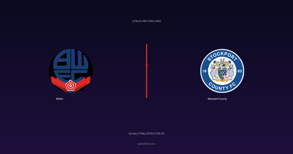 Match Preview: Bolton vs Stockport County - prediction, team news, live stream