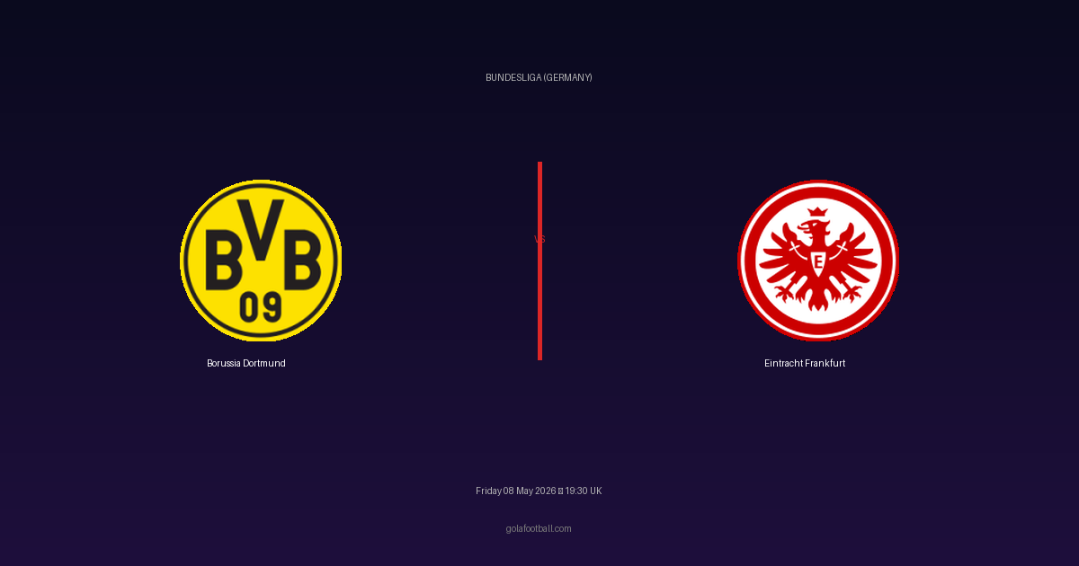 Match Preview: Borussia Dortmund vs Eintracht Frankfurt - prediction, team news, live stream