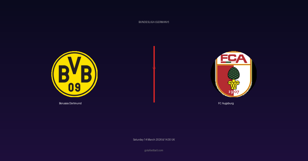 Match Preview: Borussia Dortmund vs FC Augsburg - prediction, team news, live stream