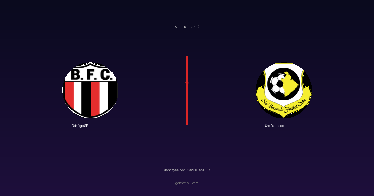 Match Preview: Botafogo SP vs São Bernardo - prediction, team news, live stream
