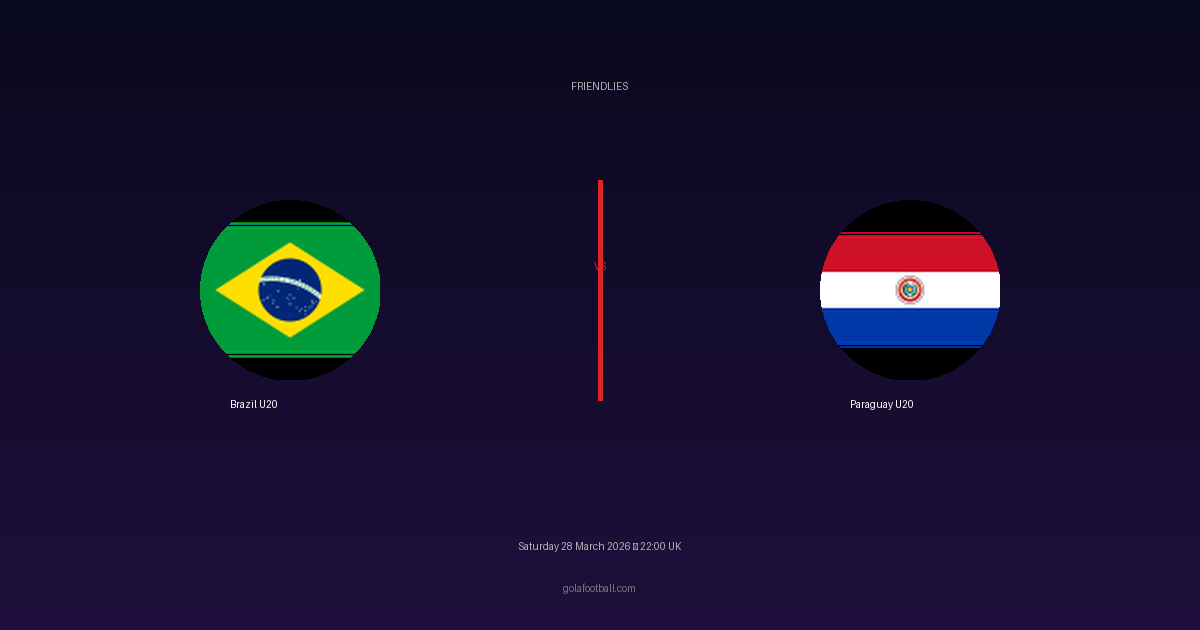Match Preview: Brazil U20 vs Paraguay U20 - prediction, team news, live stream