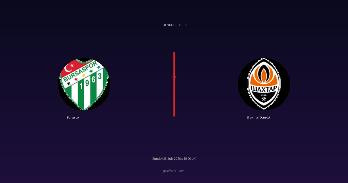 Match Preview: Bursaspor vs Shakhtar Donetsk – Friendlies Clubs