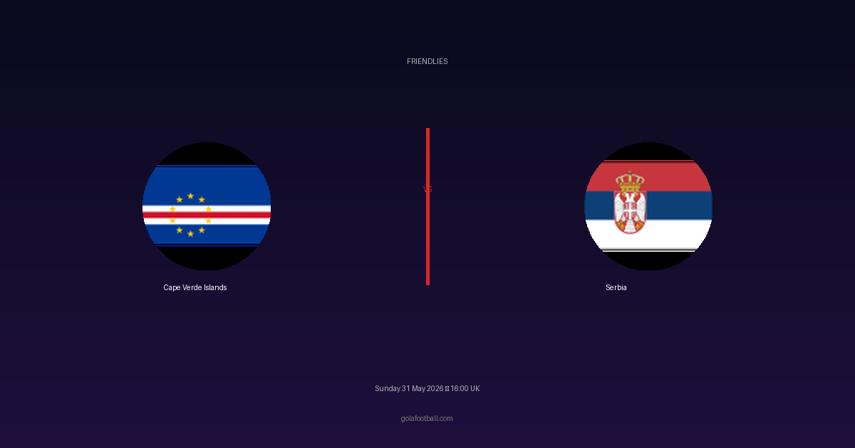 Match Preview: Cape Verde Islands vs Serbia - prediction, team news, live stream