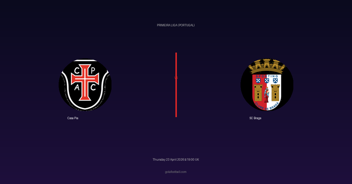 Match Preview: Casa Pia vs SC Braga - prediction, team news, live stream