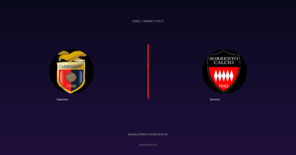 Match Preview: Casertana vs Sorrento - prediction, team news, live stream