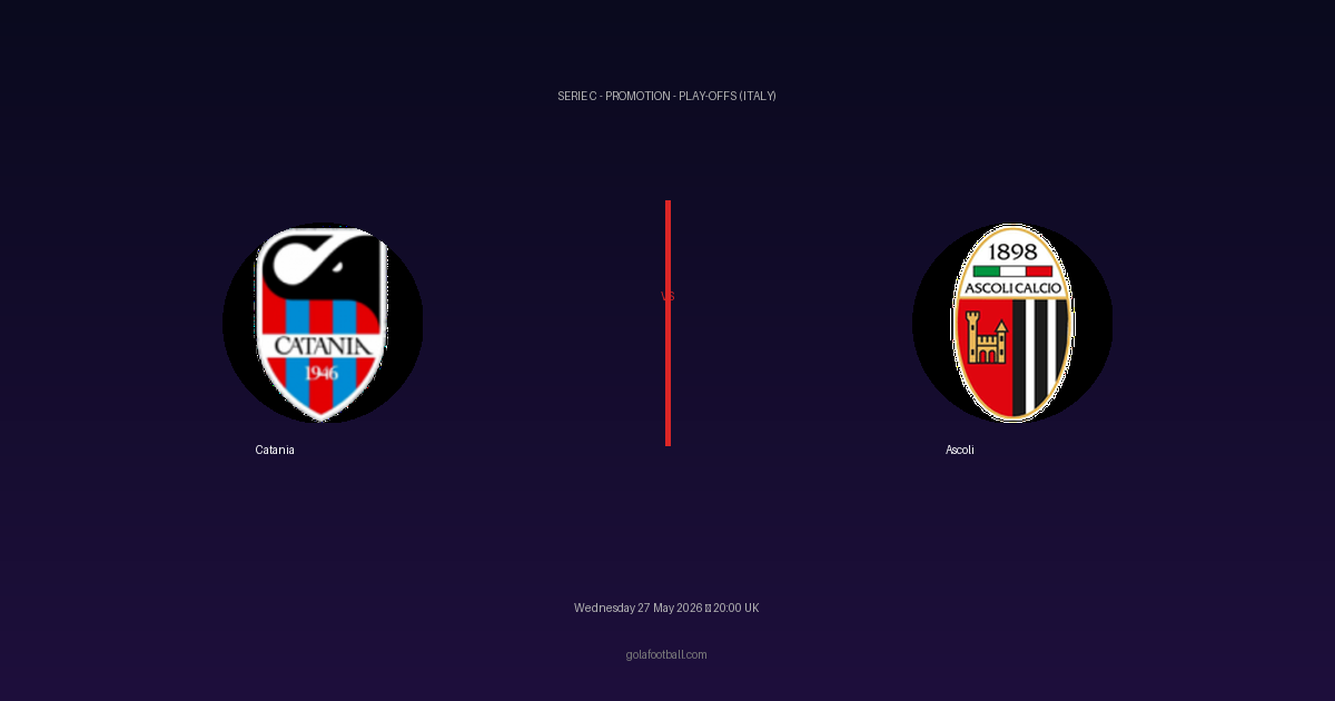 Match Preview: Catania vs Ascoli - prediction, team news, live stream