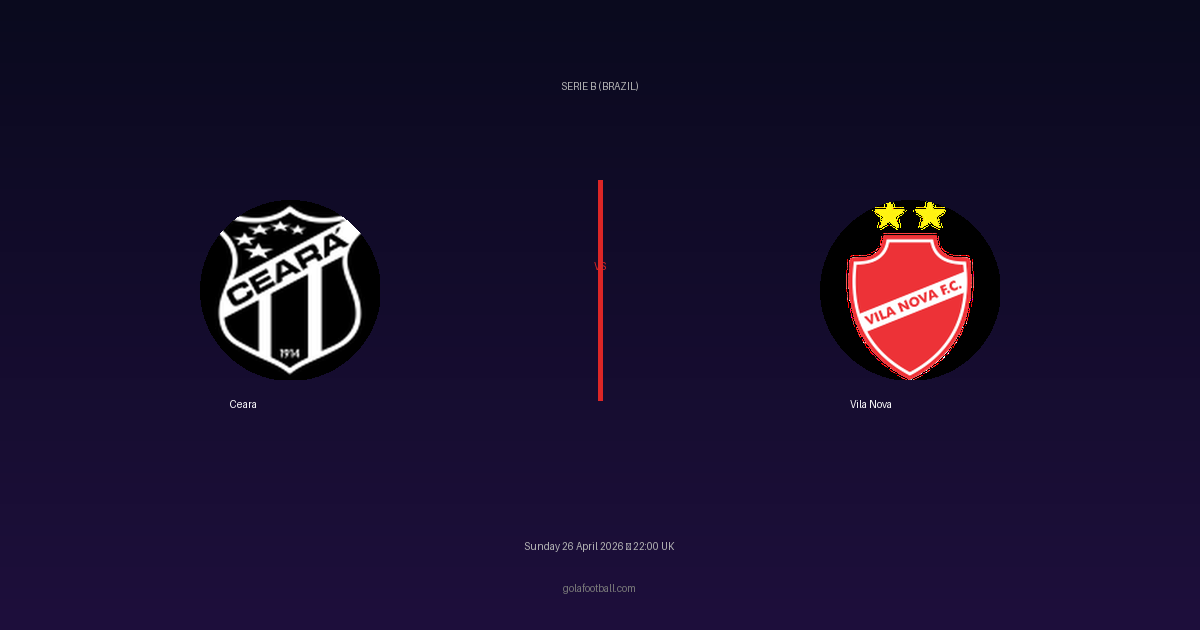 Match Preview: Ceara vs Vila Nova - prediction, team news, live stream